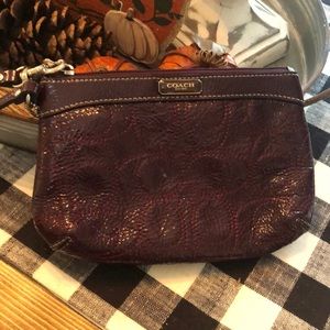 Small purple coach wristlet